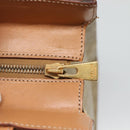 CELINE Macadam Canvas Tote Bag PVC Beige Gold Auth 128779-9