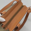 CELINE Macadam Canvas Tote Bag PVC Beige Gold Auth 128779-6