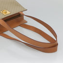 CELINE Macadam Canvas Tote Bag PVC Beige Gold Auth 128779-7