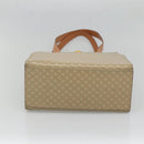 CELINE Macadam Canvas Tote Bag PVC Beige Gold Auth 128779-5