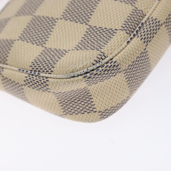 LOUIS VUITTON Damier Azur Mini Pochette Accessoires Pouch N63005 Auth 128801