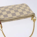 LOUIS VUITTON Damier Azur Mini Pochette Accessoires Pouch N63005 Auth 128801-6