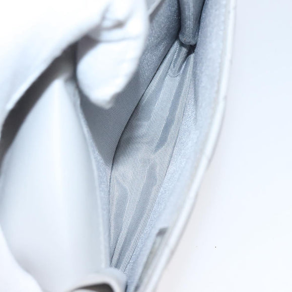 CHANEL Matelasse Chain Wallet Shoulder Bag Lamb Skin Gray Gold CC Auth 128807M