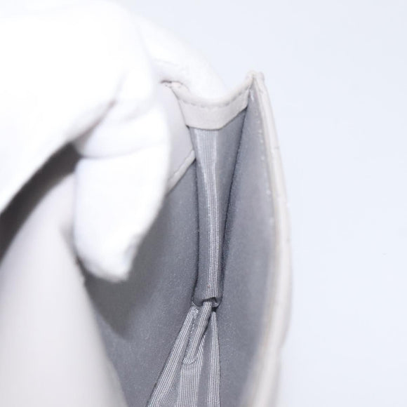 CHANEL Matelasse Chain Wallet Shoulder Bag Lamb Skin Gray Gold CC Auth 128807M