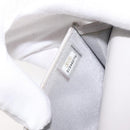 CHANEL Matelasse Chain Wallet Shoulder Bag Lamb Skin Gray Gold CC Auth 128807SAM-12
