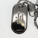 LOUIS VUITTON Eclipse Porte Cles Tab Schlüsselanhänger Metall Silber M63618 Auth 128810M-10