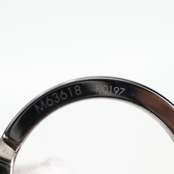 LOUIS VUITTON Eclipse Porte Cles Tab Schlüsselanhänger Metall Silber M63618 Auth 128810M