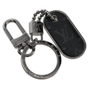 LOUIS VUITTON Eclipse Porte Cles Tab Schlüsselanhänger Metall Silber M63618 Auth 128810M-1