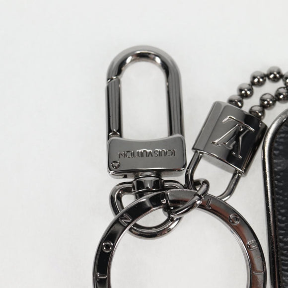 LOUIS VUITTON Eclipse Porte Cles Tab Schlüsselanhänger Metall Silber M63618 Auth 128810M