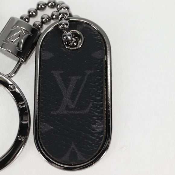 LOUIS VUITTON Eclipse Porte Cles Tab Key Holder metal Silver M63618 Auth 128810M
