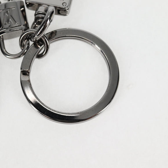 LOUIS VUITTON Eclipse Porte Cles Tab Key Holder metal Silver M63618 Auth 128810M