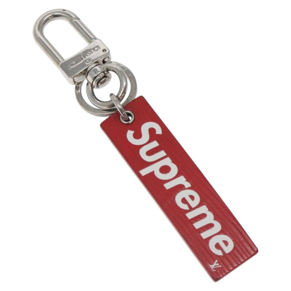 LOUIS VUITTON Epi LV × Supreme Downtown Tab Charm Charm Red MP2074 Auth 128812