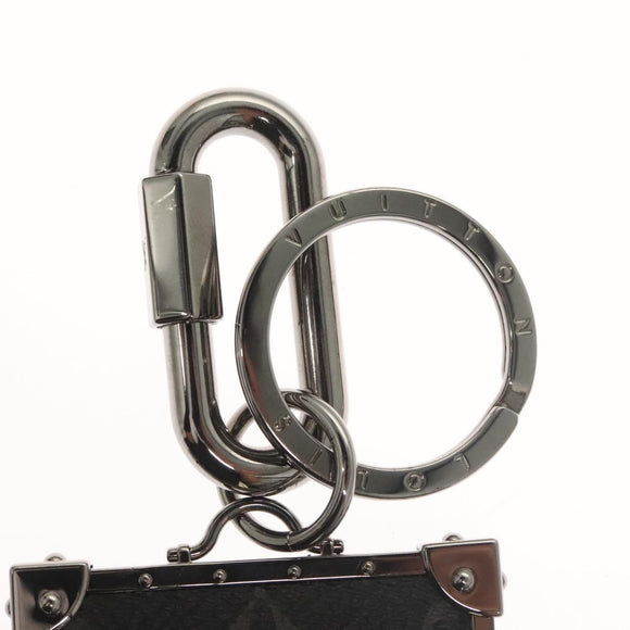 LOUIS VUITTON Monogram Eclipse Porte Cles Mini Trunk Charm M68284 Auth 128814M