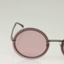 CHANEL Sunglasses metal Purple CC Auth 128816V-4