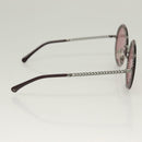 CHANEL Sunglasses metal Purple CC Auth 128816V-7