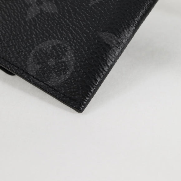 LOUIS VUITTON Monogram Eclipse Porte Cartes On Strap M83155 LV Auth 128825M
