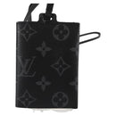 LOUIS VUITTON Monogram Eclipse Porte Cartes On Strap M83155 LV Auth 128825M-2