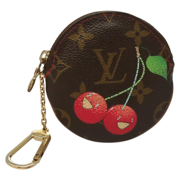 LOUIS VUITTON Monogram Cherry Porte Monnaie Ron Coin Purse M95043 Auth 128828
