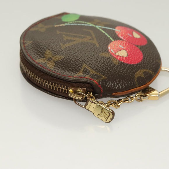 LOUIS VUITTON Monogram Cherry Porte Monnaie Ron Coin Purse M95043 Auth 128828