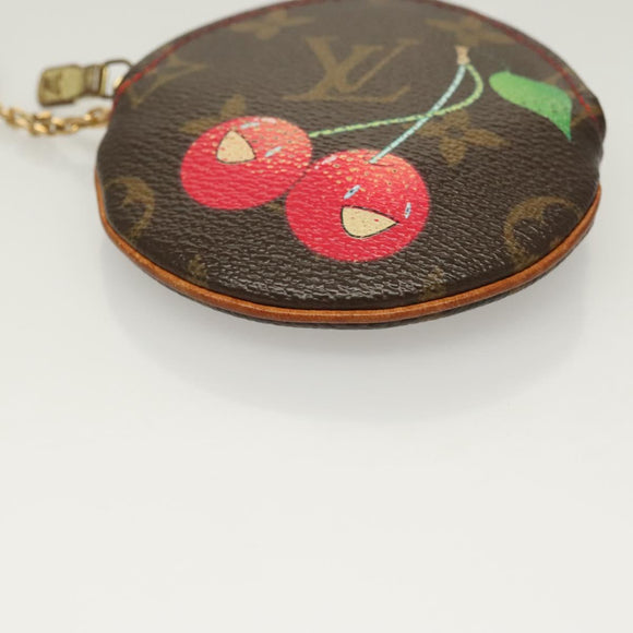 LOUIS VUITTON Monogram Cherry Porte Monnaie Ron Coin Purse M95043 Auth 128828