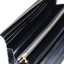 LOUIS VUITTON Vernis Yayoi Kusama Zippy Wallet White Black M91573 Auth 128837V-9