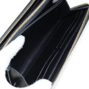 LOUIS VUITTON Vernis Yayoi Kusama Zippy Wallet White Black M91573 Auth 128837V-19