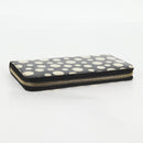 LOUIS VUITTON Vernis Yayoi Kusama Zippy Wallet White Black M91573 Auth 128837V-5