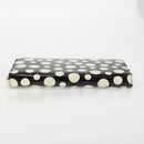 LOUIS VUITTON Vernis Yayoi Kusama Zippy Wallet White Black M91573 Auth 128837V-6