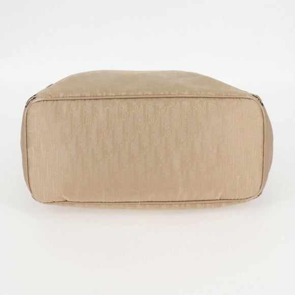 Christian Dior Trotter Canvas Hand Bag Beige Auth 128850V