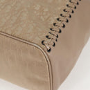 Christian Dior Trotter Canvas Hand Bag Beige Auth 128850V-15