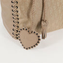 Christian Dior Trotter Canvas Hand Bag Beige Auth 128850V-18