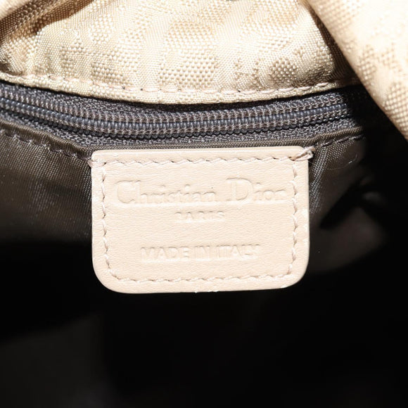 Christian Dior Trotter Canvas Hand Bag Beige Auth 128850V