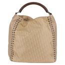Christian Dior Trotter Canvas Hand Bag Beige Auth 128850V-2