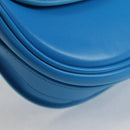 Christian Dior Bobby East West Shoulder Bag Leather Blue Gold Auth 128851M-15