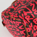 LOUIS VUITTON Monogram Graffiti Speedy 30 Hand Bag Pink M93704 LV Auth 128854V-9