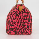 LOUIS VUITTON Monogram Graffiti Speedy 30 Hand Bag Pink M93704 LV Auth 128854V-4