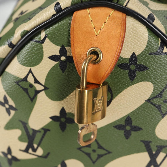 LOUIS VUITTON Monogram Camouflage Takashi Murakami Speedy 35 M95773 Auth 128855V