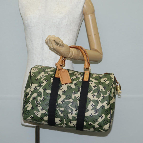 LOUIS VUITTON Monogram Camouflage Takashi Murakami Speedy 35 M95773 Auth 128855V