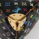 LOUIS VUITTON Monogram Multicolor Speedy 30 Hand Bag Black M92642 Auth 128856V-16