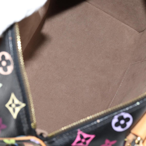 LOUIS VUITTON Monogram Multicolor Speedy 30 Hand Bag Black M92642 Auth 128856V