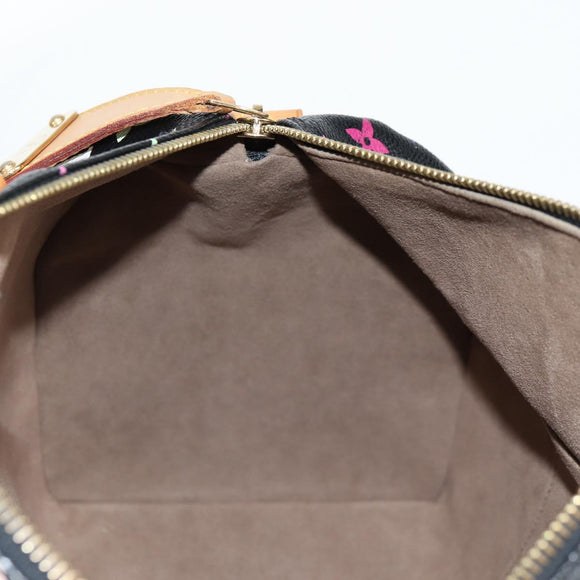 LOUIS VUITTON Monogram Multicolor Speedy 30 Hand Bag Black M92642 Auth 128856V