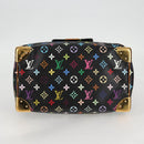 LOUIS VUITTON Monogram Multicolor Speedy 30 Hand Bag Black M92642 Auth 128856V-5
