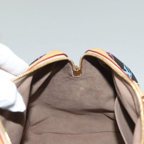 LOUIS VUITTON Monogram Multicolor Courtney MM Bag 2way Black M45642 Auth 128857