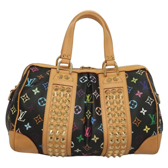 LOUIS VUITTON Monogram Multicolor Courtney MM Bag 2way Black M45642 Auth 128857
