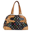 LOUIS VUITTON Monogram Multicolor Claudia Hand Bag Black M40194 LV Auth 128859V-1