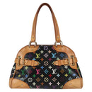 LOUIS VUITTON Monogram Multicolor Claudia Hand Bag Black M40194 LV Auth 128859V-2
