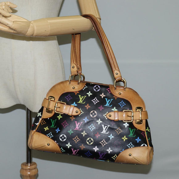 LOUIS VUITTON Monogram Multicolor Claudia Hand Bag Black M40194 LV Auth 128859V