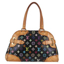 LOUIS VUITTON Monogram Multicolor Claudia Hand Bag Black M40194 LV Auth 128859V-3