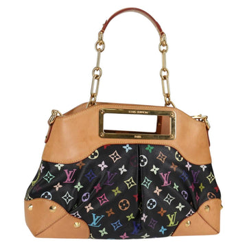 LOUIS VUITTON Monogram Multicolor Judy MM Bag 2Way Black M40256 LV Auth 128862V