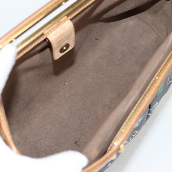 LOUIS VUITTON Monogram Multicolor Judy MM Bag 2Way Black M40256 LV Auth 128862V